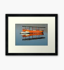 Boats on a Lake Framed Print