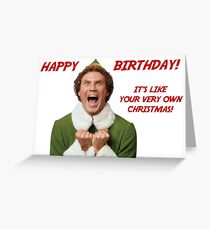 Happy birthday elf Greeting Card