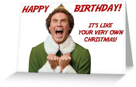  Happy birthday elf Greeting Cards by mariatorg Redbubble