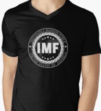 Camiseta de cuello en V Ninguna misión es imposible (negro)