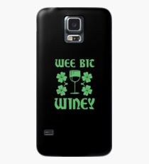 Kleines Stückchen Winey St. Patricks Tages lustiges Wein-T-Shirt Hülle & Klebefolie für Samsung Galaxy