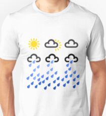 Weather symbols from sun to rain Unisex T-Shirt