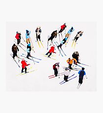 Young Skiers Photographic Print