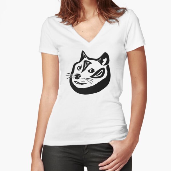 Tribalish Doge Fitted V-Neck T-Shirt
