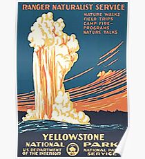 Yellowstone National Park Vintage Poster