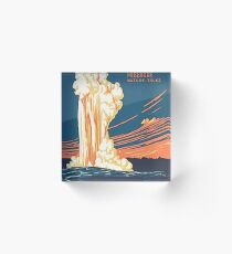 Yellowstone National Park Vintage Acrylic Block