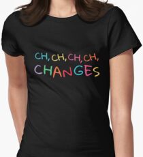 CHANGES - Shirts And Gifts For David Bowie Fans Women's Fitted T-Shirt