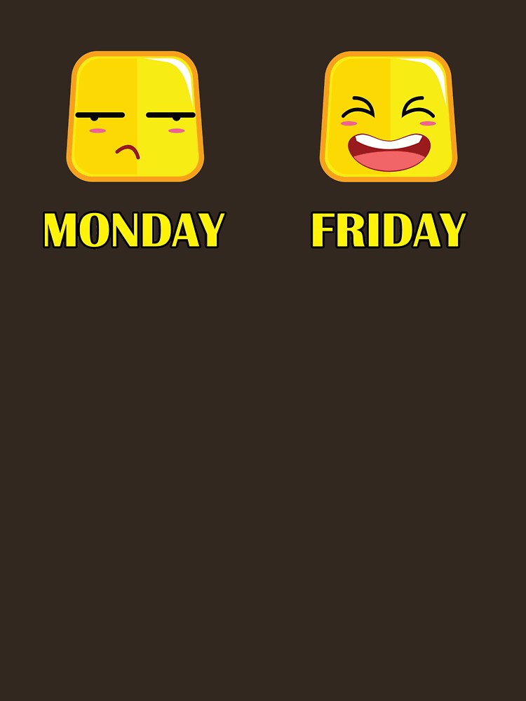 "Monday Friday Emojis" Tshirt by oliverdavids Redbubble