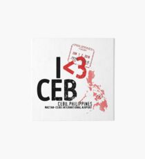 I ♥ Cebu - Airport Stamp Art Board