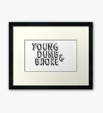 Young, Dumb & Broke Framed Print