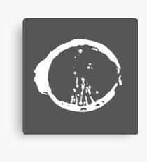 White Coffee Stain Canvas Print