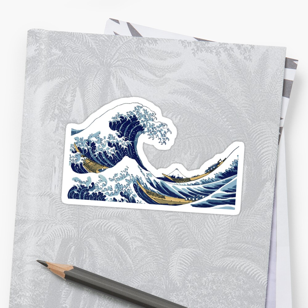 the-great-wave-off-kanagawa-sticker-by-rosedumpling-redbubble