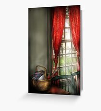 A Sewing Basket Greeting Card