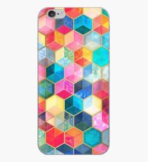 Crystal Bohemian Honeycomb Cubes - colorful hexagon pattern iPhone Case
