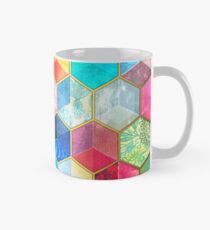 Crystal Bohemian Honeycomb Cubes - colorful hexagon pattern Mug