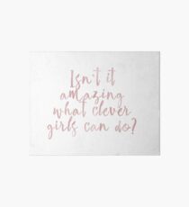 Clever girls - rose gold quotes Art Board
