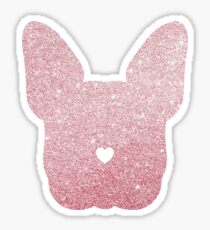 rosegold french bulldog frenchie sticker Sticker