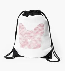 french bulldog stickers Drawstring Bag