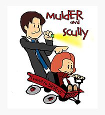 Mulder and Scully Photographic Print