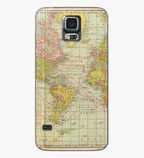 Vintage Map of The World (1909) Case/Skin for Samsung Galaxy