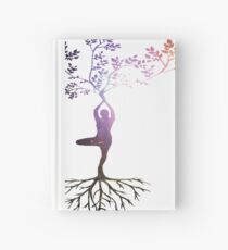 Yoga Woman Tree Roots - Yoga Tree Pose Hardcover Journal