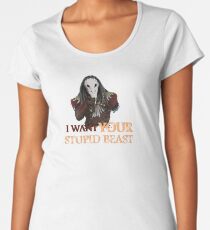 Camiseta premium para mujer Quiero tu BESTIA ESTÚPIDA