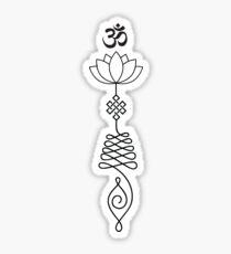 Unalome with lotus Sticker