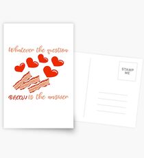 Bacon Is the Answer T-Shirt Postcards