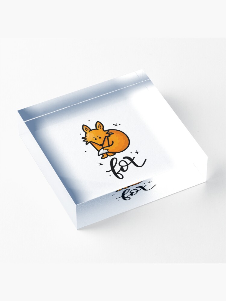 Alternate view of Fox Acrylic Block