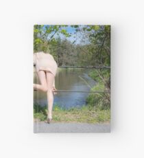 Blonde upskirt Hardcover Journal