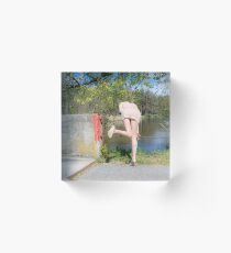Blonde upskirt Acrylic Block