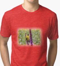 Camiseta de tejido mixto Jilguero en el jardín