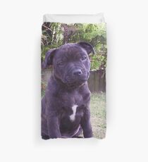 staffordshire bull terrier puppy Duvet Cover