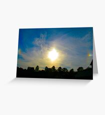 Double Sundog At Sunset Greeting Card