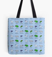 Unicorn, Bicorn, Tricorn, Quadcorn, Pentacorn, Hexacorn ... and Corn Tote Bag