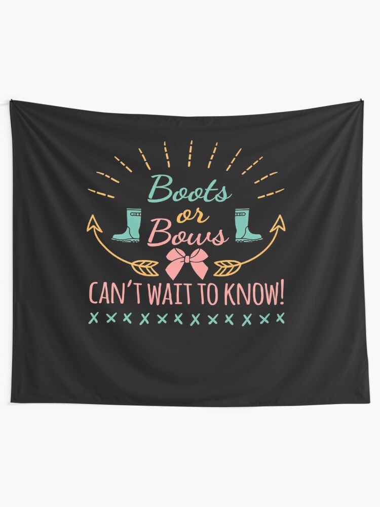 Boots Or Bows Cant Wait To Know Gender Reveal Shirts Pregnant