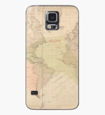 Vintage Map of The World (1897) Case/Skin for Samsung Galaxy
