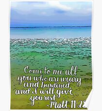 Matthew 11:28 Poster