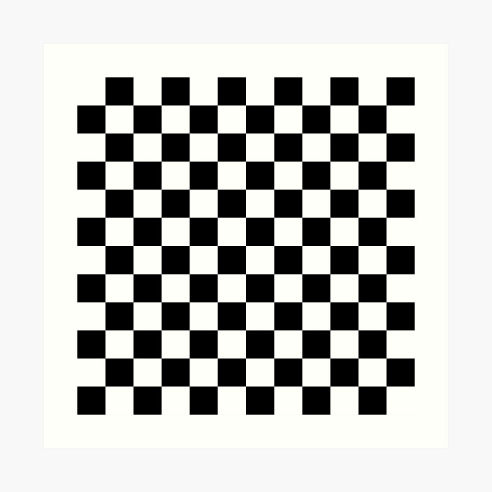 "Checkered Flag Racing Design Chess Checkers Checkerboard Squares" Art