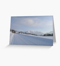 wintertime in austria Greeting Card