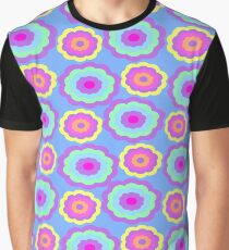 Pastel Flower Pattern Graphic T-Shirt