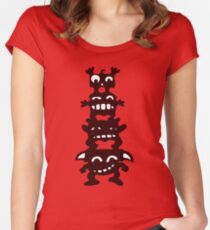 totem cartoon Women's Fitted Scoop T-Shirt