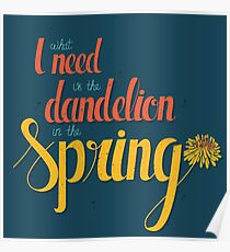 Dandelion in the spring Poster