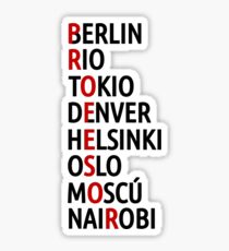 La Casa de Papel Names of Cities Sticker