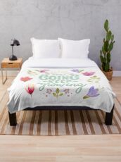 Keep Going Keep Growing Throw Blanket