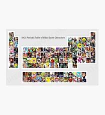 Periodic Table of Video Game Characters Photographic Print