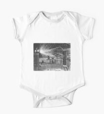 Nikola Tesla Sitting In His Experimental Station Reimagined 1 One Piece - Short Sleeve