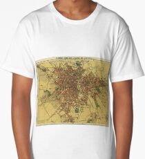 Vintage Map of Sao Palo Brazil (1913) Long T-Shirt