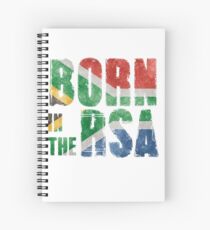 Born in the RSA - funny artwork for South African expats Spiral Notebook