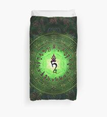 Green Tara Mantra- Protection from dangers and suffering. Duvet Cover